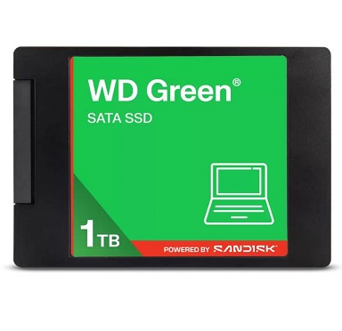 כונן אחסון פלאש 2.5 אינץ' ווסטרן דיגיטל Western Digital WDS100T5G0A-00CPT0 Green SATA SSD 2.5 Inch 7mm 1TB 545MB/s Read